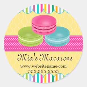 Adesivo Selos Coloridos De Caixas De Papel De Macaron