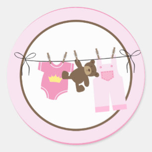 Adesivo Selos (cor-de-rosa) do envelope do Clothesline do