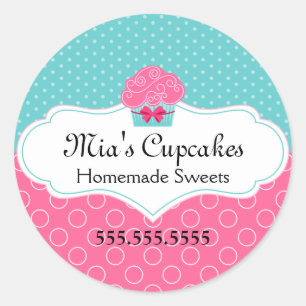 Adesivo Selos da caixa da padaria do cupcake