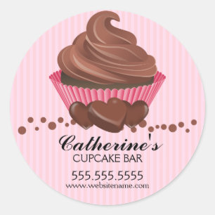 Adesivo Selos da caixa da padaria do cupcake do chocolate