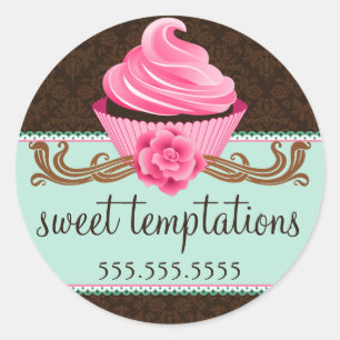 Adesivo Selos da caixa da padaria do cupcake do Couture