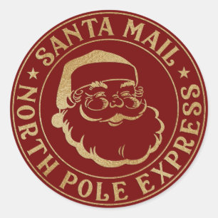 Adesivo Selos de Aprovação do Polo Norte do Papai Noel Fof