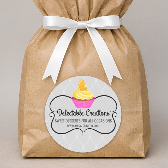 Adesivo Selos de Caixa de Padaria de Cupcake Elegante (Baking sticker in situ)