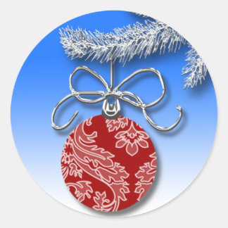 Adesivo Selos de Cartão de Natal Personalizáveis para Bola