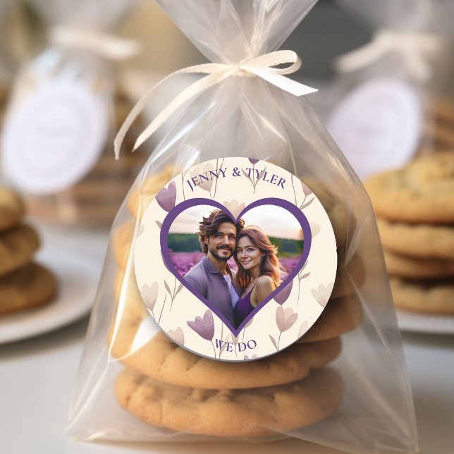 Adesivo Selos de Casamento Personalizados | Modelo de Foto (Criador carregado)