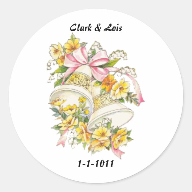 Adesivo Selos de Casamento Vestidos de Envelope de Casamen (Frente)