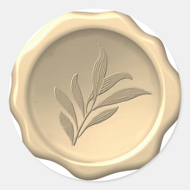 Adesivo Selos de Cera Folhas Em Relevo Folhagem Botânica D (Frente)