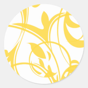 Adesivo Selos De Convite Amarelo E Branco