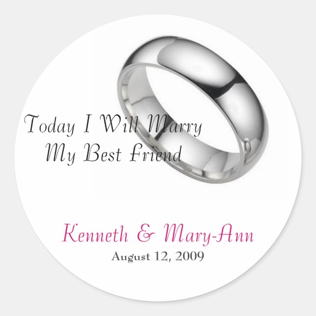 Adesivo Selos de Convite para Casamento (Frente)