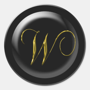 Adesivo Selos de Convite para Casamento - Letra W