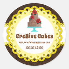 Adesivo Selos De Embalagem De Panificação De Bolo Elegante