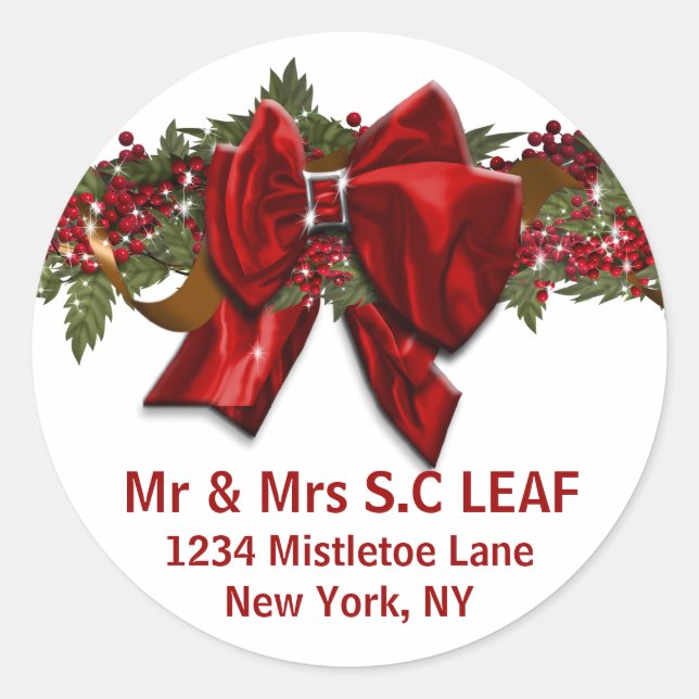 Adesivo Selos de endereços de Natal da família PERSONALIZA (Frente)