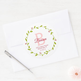 Adesivo Selos de endereços personalizados de devolução por