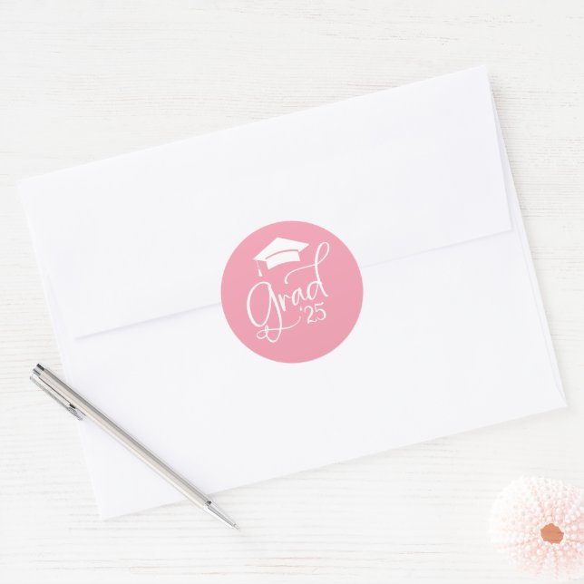 Adesivo Selos de Envelope 2025 do Script de Formando Branc (Envelope)