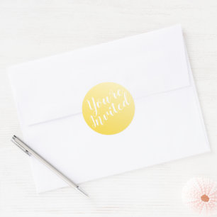 Adesivo Selos de Envelope Amarelo de Girassol Elegante
