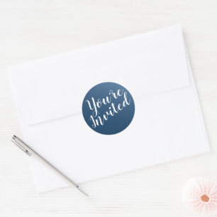 Adesivo Selos de Envelope Azul Elegante Meia-Noite