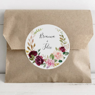 Adesivo Selos De Envelope Botânico Rustic Floral