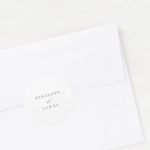 Adesivo Selos de Envelope Branco de Script Clássico