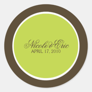 Adesivo Selos de Envelope Castanho e Chartreuse