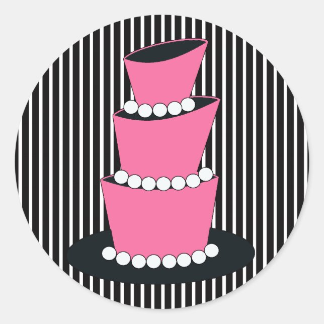 Adesivo Selos De Envelope De Bolo Funky Birthday (Frente)