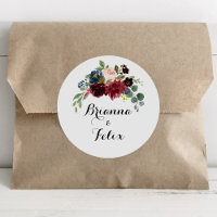 Selos De Envelope De Casamento Colorido Rustic Bur