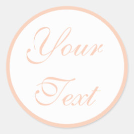 Adesivo Selos de Envelope de Casamento Coral/Peach com tex