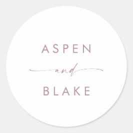 Adesivo Selos de Envelope de Casamento de Script Dourado M