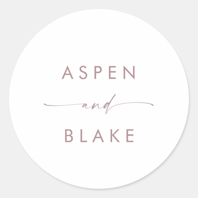 Adesivo Selos de Envelope de Casamento de Script Dourado M (Frente)