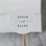 Adesivo Selos de Envelope de Casamento de Script Moderno<br><div class="desc">Estas selas de envelope de casamento são perfeitas para um casamento minimalista. O simples design preto e branco apresenta uma tipografia industrial única, com estilo boho moderno. Personalizável em qualquer cor. Mantenha o design mínimo e elegante, como está, ou personalize-o adicionando seus próprios gráficos e trabalhos de arte. Personalize o...</div>