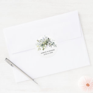 Adesivo Selos de Envelope de Casamento Elegante de Waterco