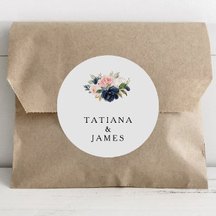 Adesivo Selos De Envelope De Casamento Floral De Quintal