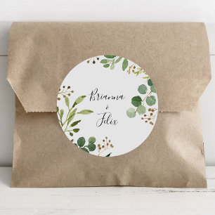 Adesivo Selos De Envelope De Casamento Floral Simples Euca