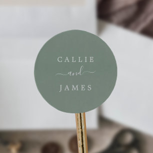Adesivo Selos de Envelope de Casamento Moderno Minimalista