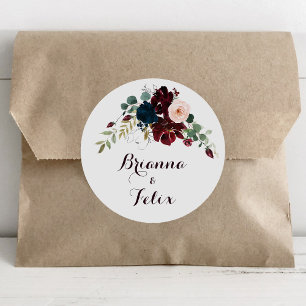 Adesivo Selos de Envelope de Casamento outono Ilustrado co