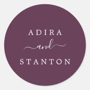 Adesivo Selos de Envelope de Casamento Roxo Moody