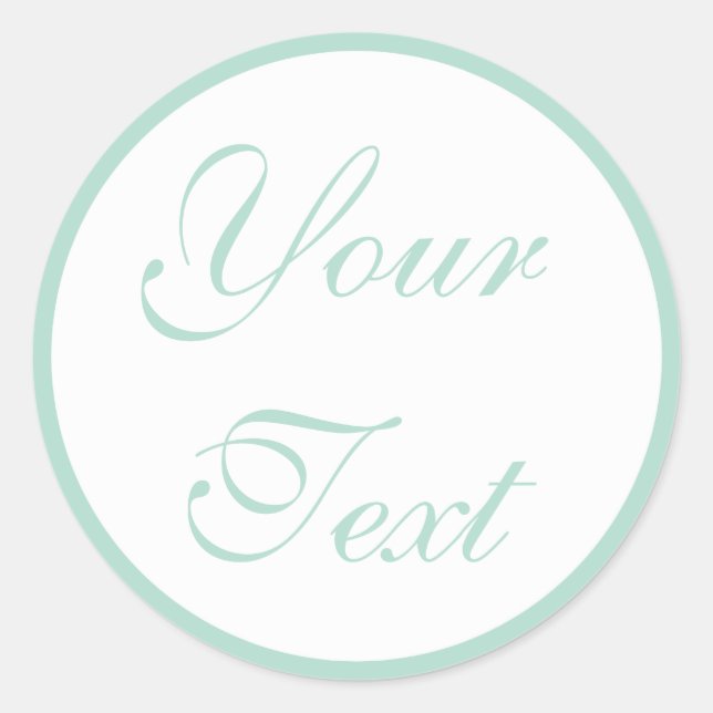 Adesivo Selos de Envelope de Casamento Verde com Texto Per (Frente)