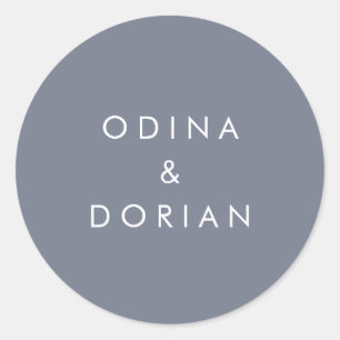 Adesivo Selos De Envelope De Cinza Azul Simples