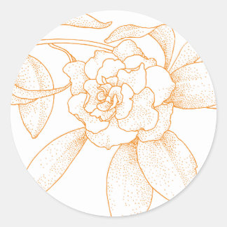 Adesivo Selos De Envelope De Convite De Laranja Floral