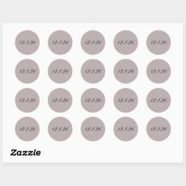 Adesivo Selos de Envelope de Data de Casamento Mauve Vinta