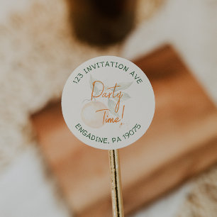 Adesivo Selos de Envelope de Endereço de Retorno da Festa 