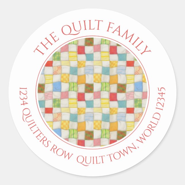 Adesivo Selos de Envelope de Endereço Redondo Pequeno E CO (Frente)