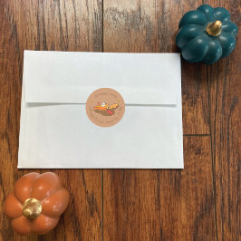 Adesivo Selos de Envelope de Fatia de Torta de Abóbora Out