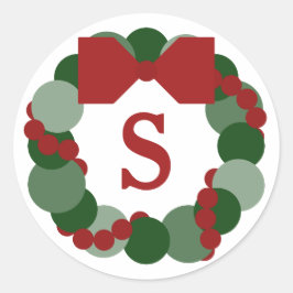 Adesivo Selos De Envelope De Feno De Natal, Monograma Pers