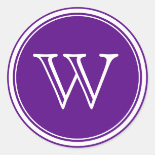 Adesivo Selos De Envelope De Monograma Roxo Favorecem Marc