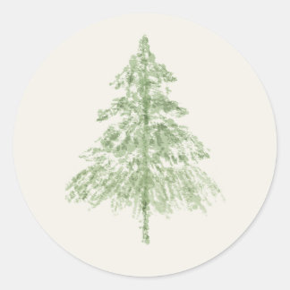 Adesivo Selos de Envelope de Natal de Árvore de Folhas Per