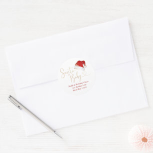 Adesivo Selos de Envelope de Natal Santa Baby