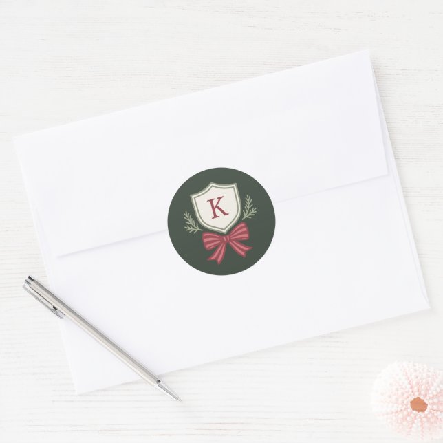 Adesivo Selos de Envelope de Natal Verde Vermelho com Cris (Envelope)