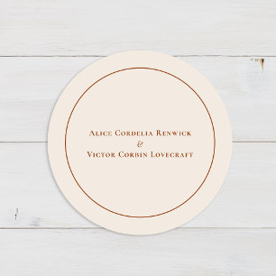 Adesivo Selos de Envelope de Noiva Simples Boho Arco Marfi