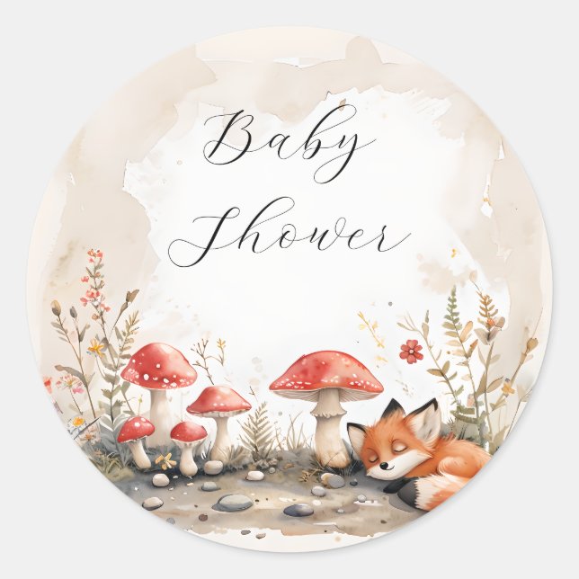 Adesivo Selos De Envelope De Raposa Dormindo (Frente)