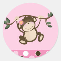 Selos de Envelope de Reprodução de Macacos Rosa